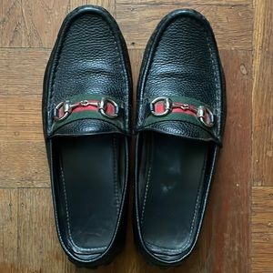 Gucci driving loafers with web